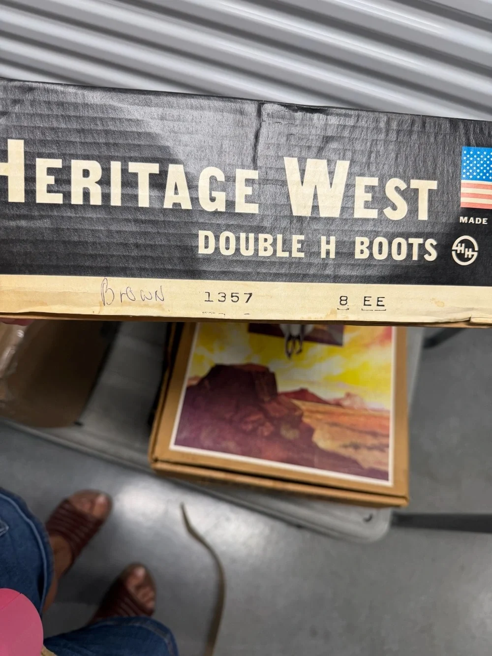Heritage West vintage 10 cowboy boots size 8E new in box 3100